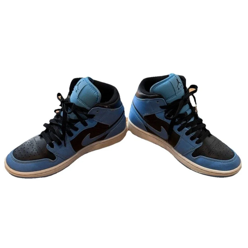 Nike Air Jordan 1 Mid VJ Sneakers University Blue/ Black US Size 7 DQ8426-401